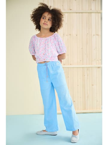 NONO Blouse "Tomas" wit/lichtroze/lichtblauw