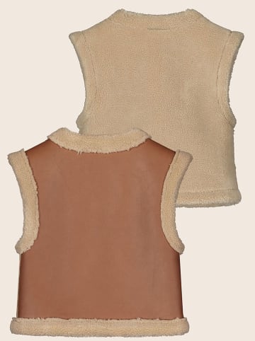 Like Flo Omkeerbare bodywarmer beige/lichtbruin
