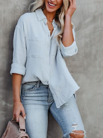 Milan Kiss Bluse in Hellblau