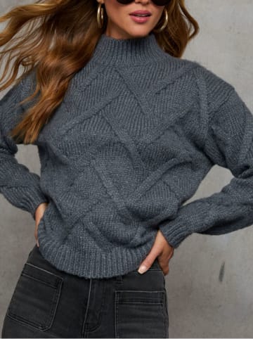 Milan Kiss Sweter w kolorze antracytowym