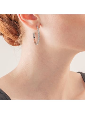 COEUR DE LION Gecoate halfcreolen met kristallen