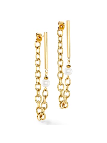 COEUR DE LION Gecoate oorstekers met parels