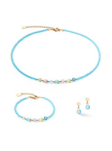 COEUR DE LION Beschicht. Halskette mit Swarovski Kristallen - (L)42 cm