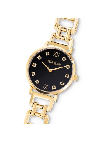 COEUR DE LION Kwartshorloge goudkleurig/zwart