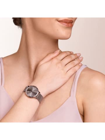 COEUR DE LION Kwartshorloge roségoudkleurig/bruin