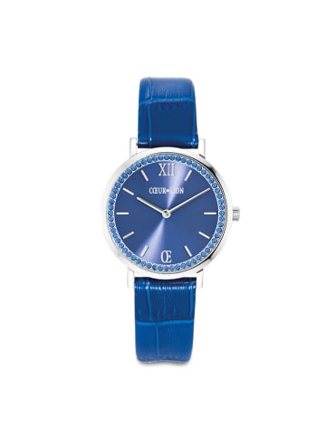 COEUR DE LION Kwartshorloge blauw/zilverkleurig