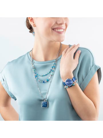 COEUR DE LION Zegarek kwarcowy w kolorze srebrno-niebieskim