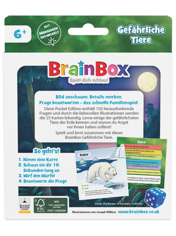 Brain Box Quizspiel "BrainBox Pocket - Gefährliche Tiere" ß ab 6 Jahren