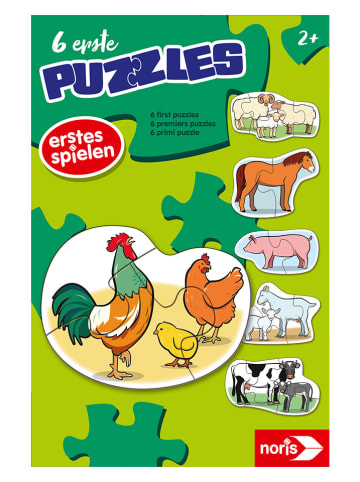 Noris 6tlg. Puzzle "6 erste Puzzles Bauernhoftiere" - ab 2 Jahren
