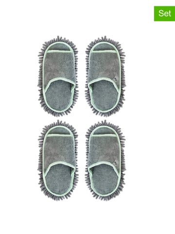 Vigar 2er-Set: Mikrofaser-Slippers in Grau