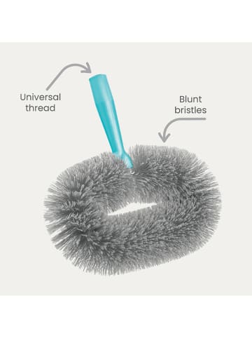 Vigar 2er-Set: Decken-Bürsten in Grau/ Hellblau - (B)30 x (H)31 cm