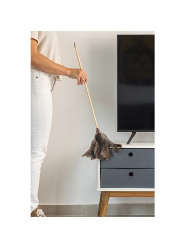 Vigar Miotełki do kurzu (2 szt.) w kolorze jasnobrązowo-czarnym z piór - wys. 74 cm