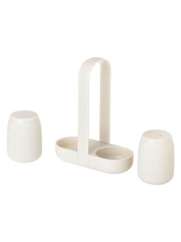 Vigar 3-delige set: zout & peperstrooier "Minima" grijs - (B)11 x (H)14 x (D)5 cm