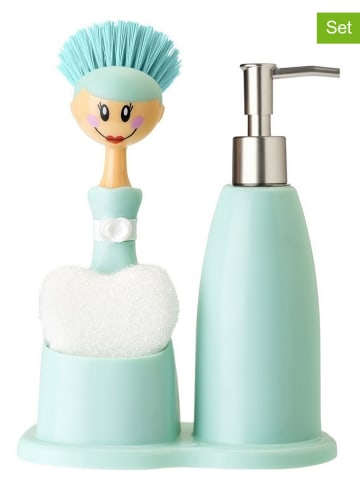 Vigar 3-delige set: afwasorganizer "Dolls" turquoise