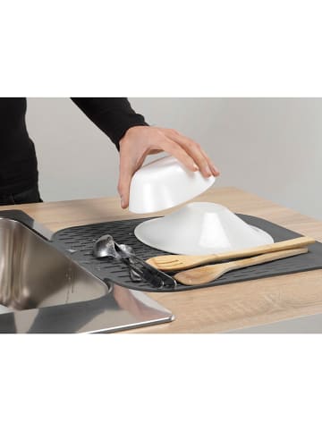 Vigar Silicone afdruipmat "Rengø" grijs - (L)43 x (B)33 cm