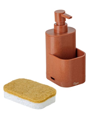 Vigar 2-delige set: vaatwasorganizer ''Rengø'' oranje - (B)8,5 x (H)18,5 x (D)10 cm