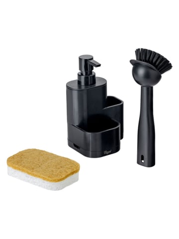 Vigar 3-delige set: afwasorganizer zwart - (B)12 x (H)24,5 x (D)10 cm