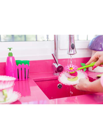 Vigar 4-delige set: afwasorganizer roze/groen