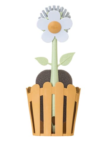 Vigar 3-delige set: afwasorganizer "Florganic" geel - (B)11 x (H)25 x (D)6,5 cm