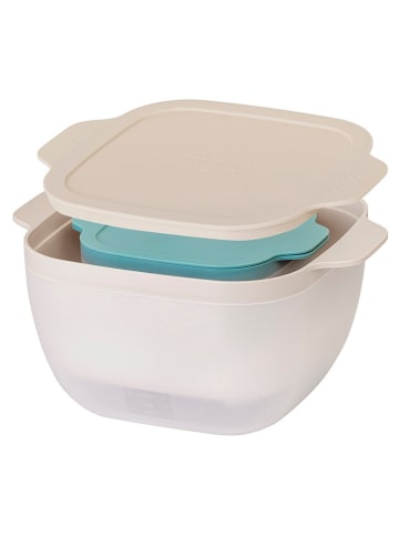 Vigar 2-delige set: vershouddozen beige/blauw