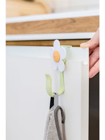 Vigar 4er-Set: Wandhaken "Florganic" in Grün/ Weiß - (H)12,5 cm