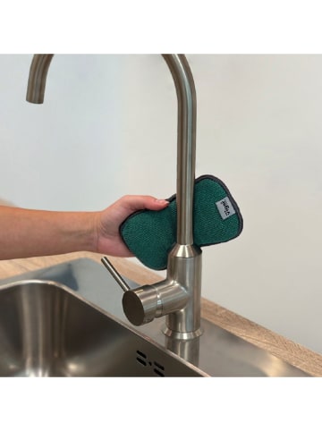 Vigar 5-delige set: reinigingssponzen grijs/groen/mintgroen - (L)15 x (B)8,5 cm