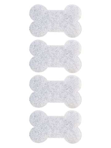 Vigar 4-delige set: reinigingssponzen "Pets" grijs/wit - (B)11 x (H)3,5 x (D)7,5 cm
