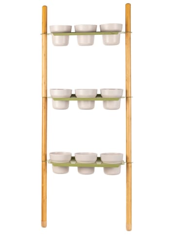 Vigar Regał w kolorze jasnobrązowo-zielonym na rośliny - 52 x 127 x 18 cm