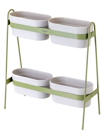 Vigar Regał "Urban garden" w kolorze zielonym na rośliny - 34,5 x 38 x 14,5 cm