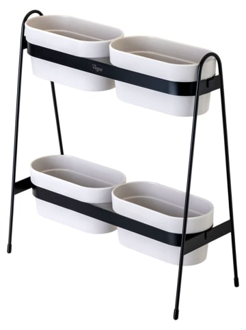 Vigar Pflanzregal "Urban garden" in Schwarz - (B)34,5 x (H)38 x (T)14,5 cm
