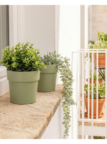 Vigar 2er-Set: Blumentöpfe "Urban garden" in Grün - (H)16 x Ø 17,5 cm