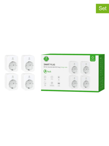 Woox 4-delige set: stekkerdozen "R6118" wit