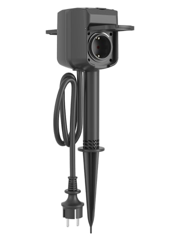 Woox Twee-weg buitenstekkerdoos "R6079" zwart