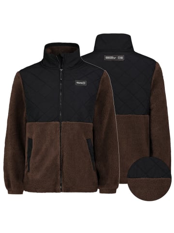 Sublevel Fleecejacke in Dunkelbraun/ Schwarz