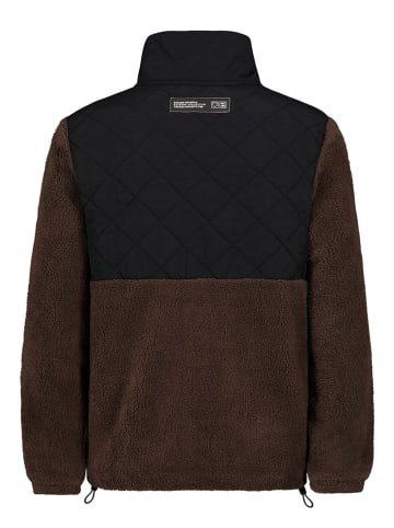 Sublevel Fleecejacke in Dunkelbraun/ Schwarz