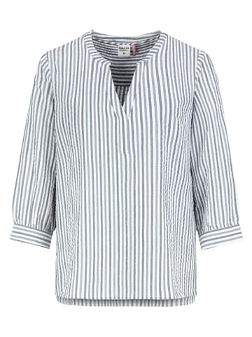 Sublevel Bluse in Weiß/ Dunkelblau