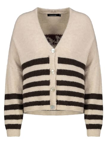 Sublevel Cardigan in Beige/ Dunkelbraun