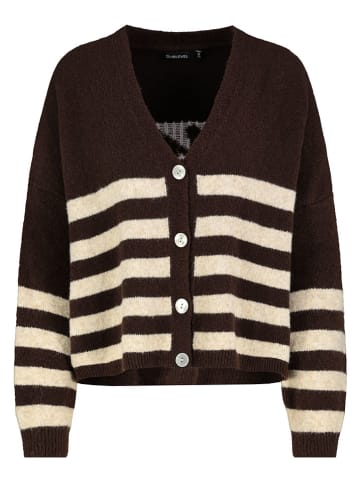 Sublevel Cardigan in Dunkelbraun/ Beige