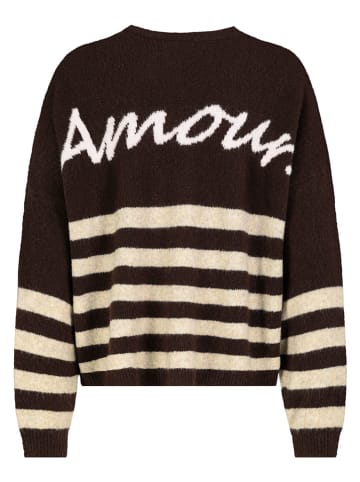 Sublevel Cardigan in Dunkelbraun/ Beige