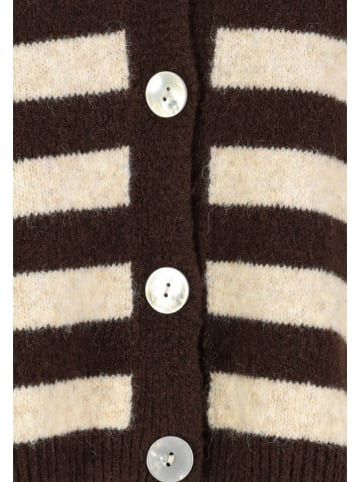 Sublevel Cardigan in Dunkelbraun/ Beige