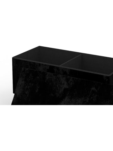 IDOMYA Essentials Ławka "Loan" w kolorze złoto-czarnym ze schowkiem - 76 x 45 x 13 cm