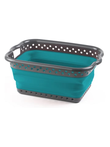 IDOMYA Essentials Wäschekorb in Blau/ Grün - (B)54 x (H)24 x (T)39,1 cm