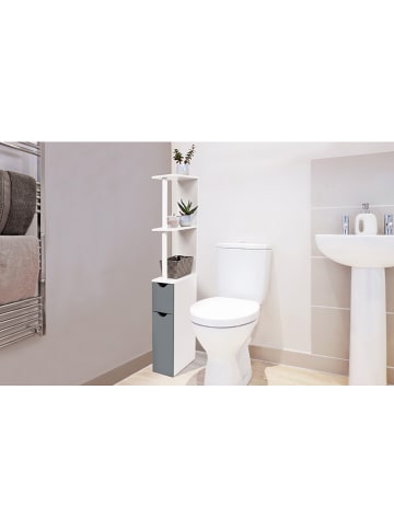 IDOMYA Essentials Szafka łazienkowa w kolorze białym - 15,2 x 118 x 29,8 cm