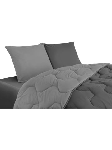 IDOMYA Essentials 3-delige beddengoedset lichtgrijs