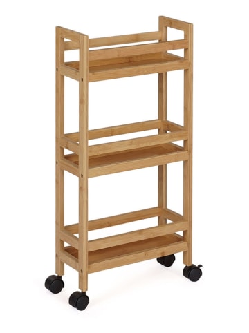 IDOMYA Essentials Badkamertrolley "Maya" lichtbruin - (B)36 x (H)74,5 x (D)15 cm