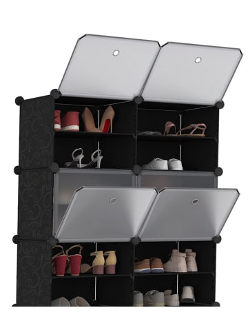 IDOMYA Essentials Schoenenkast zwart - (B)83 x (H)122 x (D)32 cm