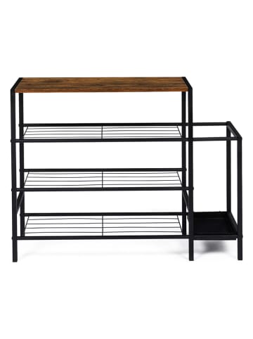 IDOMYA Essentials Schoenenkast "Elize" lichtbruin/zwart - (B)80 x (H)60 x (D)30 cm