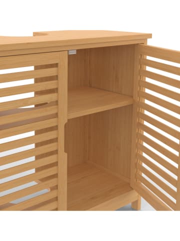 IDOMYA Essentials Waschbeckenunterschrank ''Maya'' in Hellbraun - (B)60 x (H)65 x (T)30 cm