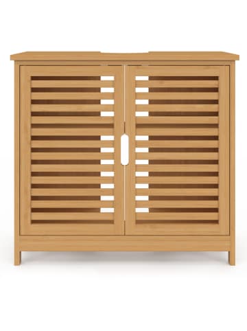 IDOMYA Essentials Waschbeckenunterschrank ''Maya'' in Hellbraun - (B)60 x (H)65 x (T)30 cm