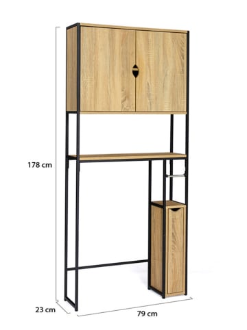 IDOMYA Essentials WC-bovenkast naturel - (B)79 x (H)178 x (D)23 cm